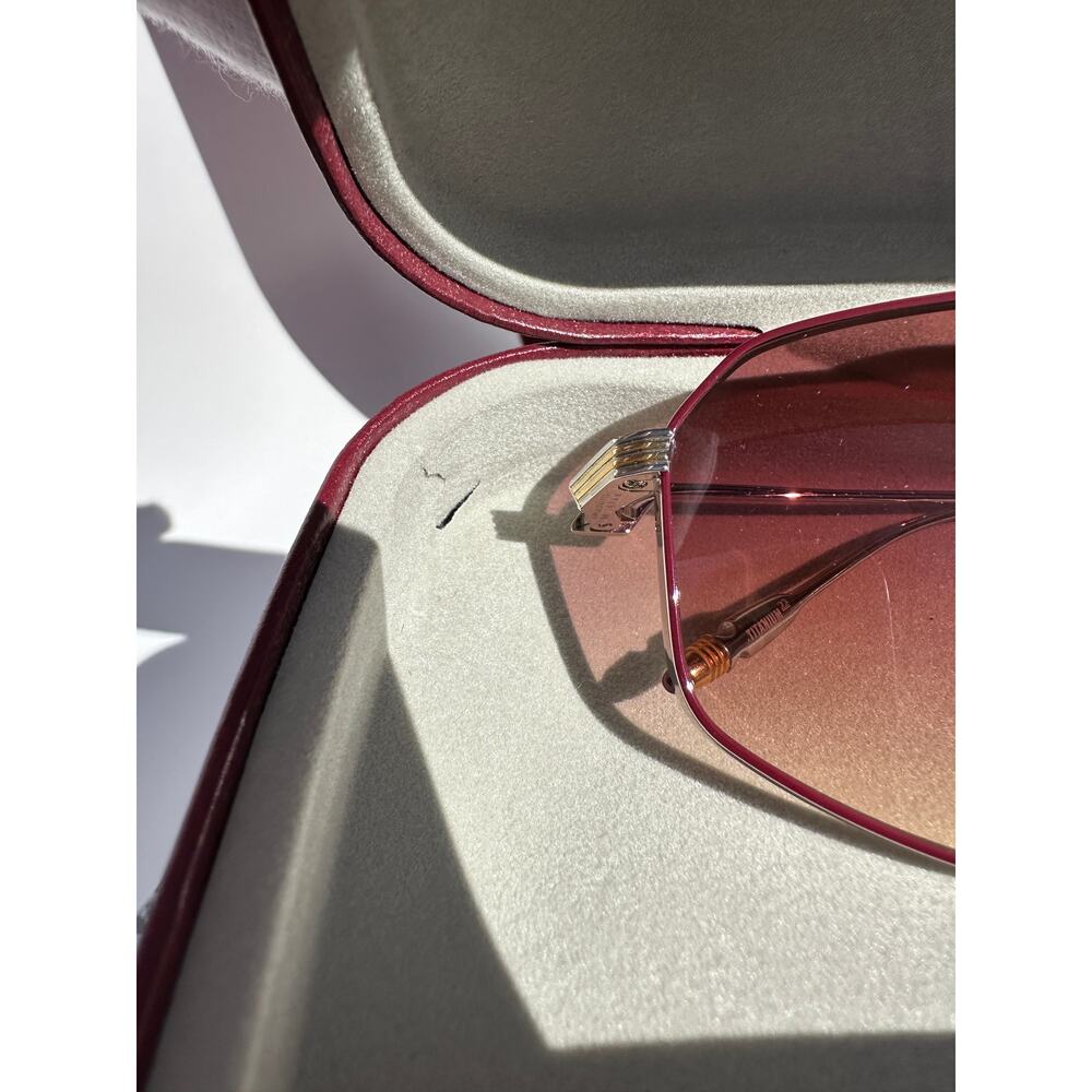 Jacques Marie Mage Jagger Empire Aviator Sunglasses Titanium x/350 Burgundy - Picture 13 of 16